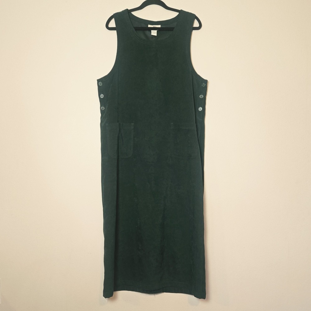 Traditional Green Jumper Overall Dress Boho Cottagecore Womens L Butter Mom